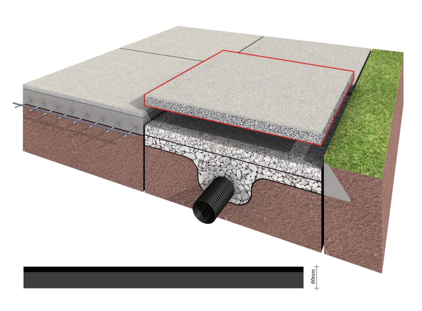Borda de piscina Adamá — detalhe do acabamento